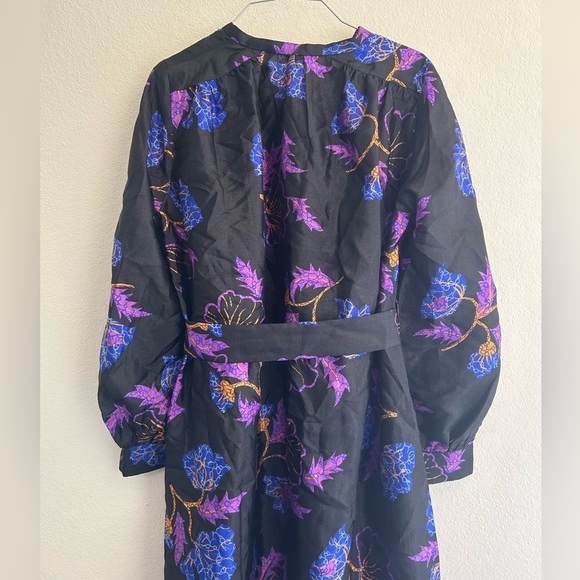 NWT BAUM UND PFERDGARTEN Aradin Dress in Black Ginkgo Floral Black Loose Size 36 - Picture 5 of 14